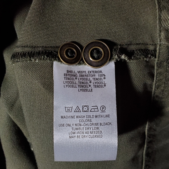 Anthropologie Holding Horses Olive Military Swing Shirtdress Size 4P - Picture 6 of 8